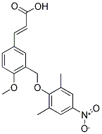 (2E)-3-(3-[(2,6-DIMETHYL-4-NITROPHENOXY)METHYL]-4-METHOXYPHENYL)-2-PROPENOIC ACID Struktur