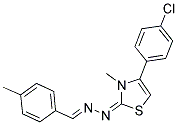 4-METHYLBENZALDEHYDE [(2E)-4-(4-CHLOROPHENYL)-3-METHYL-1,3-THIAZOL-2(3H)-YLIDENE]HYDRAZONE Struktur