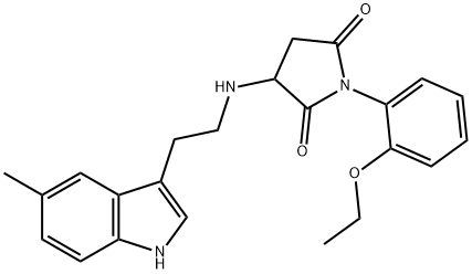 1-(2-ETHOXYPHENYL)-3-(2-(5-METHYL-1H-INDOL-3-YL)ETHYLAMINO)PYRROLIDINE-2,5-DIONE Struktur