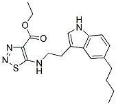 ETHYL 5-{[2-(5-BUTYL-1H-INDOL-3-YL)ETHYL]AMINO}-1,2,3-THIADIAZOLE-4-CARBOXYLATE Struktur