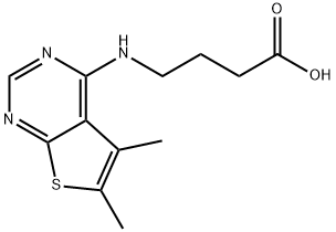 4-(5,6-DIMETHYL-THIENO[2,3-D]PYRIMIDIN-4-YLAMINO)-BUTYRIC ACID Struktur