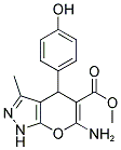 6-AMINO-4-(4-HYDROXY-PHENYL)-3-METHYL-1,4-DIHYDRO-PYRANO[2,3-C]PYRAZOLE-5-CARBOXYLIC ACID METHYL ESTER Struktur