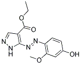 ETHYL 5-[(E)-(4-HYDROXY-2-METHOXYPHENYL)DIAZENYL]-1H-PYRAZOLE-4-CARBOXYLATE Struktur