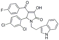 1-(2-(1H-INDOL-3-YL)ETHYL)-5-(2,4-DICHLOROPHENYL)-4-(4-FLUOROBENZOYL)-3-HYDROXY-1H-PYRROL-2(5H)-ONE Struktur