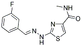 2-[(2E)-2-(3-FLUOROBENZYLIDENE)HYDRAZINO]-N-METHYL-1,3-THIAZOLE-4-CARBOXAMIDE Struktur