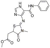 METHYL ((2Z)-2-{[5-(ANILINOCARBONYL)-1H-IMIDAZOL-4-YL]IMINO}-3-METHYL-4-OXO-1,3-THIAZOLIDIN-5-YL)ACETATE Struktur