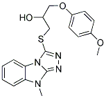 1-(4-METHOXY-PHENOXY)-3-(9-METHYL-9H-BENZO[4,5]IMIDAZO[2,1-C][1,2,4]TRIAZOL-3-YLSULFANYL)-PROPAN-2-OL Struktur