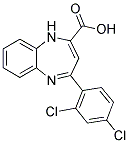 4-(2,4-DICHLORO-PHENYL)-1H-BENZO[B][1,4]DIAZEPINE-2-CARBOXYLIC ACID Struktur