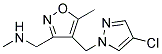 ((4-[(4-CHLORO-1H-PYRAZOL-1-YL)METHYL]-5-METHYLISOXAZOL-3-YL)METHYL)METHYLAMINE Struktur