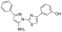 3-[2-(5-AMINO-3-PHENYL-1H-PYRAZOL-1-YL)-1,3-THIAZOL-4-YL]PHENOL Struktur