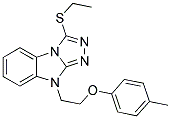 3-ETHYLSULFANYL-9-(2-P-TOLYLOXY-ETHYL)-9H-BENZO[4,5]IMIDAZO[2,1-C][1,2,4]TRIAZOLE Struktur