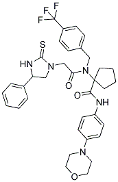 N-(4-MORPHOLINOPHENYL)-1-(2-(4-PHENYL-2-THIOXOIMIDAZOLIDIN-1-YL)-N-(4-(TRIFLUOROMETHYL)BENZYL)ACETAMIDO)CYCLOPENTANECARBOXAMIDE Struktur