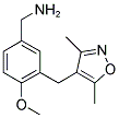 (3-[(3,5-DIMETHYLISOXAZOL-4-YL)METHYL]-4-METHOXYBENZYL)AMINE Struktur