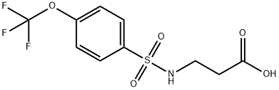 3-([[4-(TRIFLUOROMETHOXY)PHENYL]SULFONYL]AMINO)PROPANOIC ACID Struktur