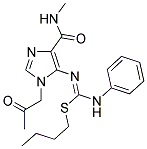 (Z)-BUTYL N'-4-(METHYLCARBAMOYL)-1-(2-OXOPROPYL)-1H-IMIDAZOL-5-YL-N-PHENYLCARBAMIMIDOTHIOATE Struktur