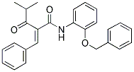 N-2-BENZYLOXYPHENYL A-BENZILIDENE ISOBUTYRYLACETAMIDE Struktur