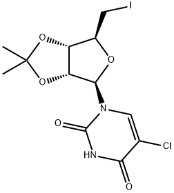 5'-DEOXY-5'-IODO-2',3'-O-ISOPROPYLIDENE-5-CHLOROURIDINE Struktur