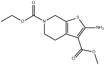 2-AMINO-4,7-DIHYDRO-5H-THIENO[2,3-C]PYRIDINE-3,6-DICARBOXYLIC ACID 6-ETHYL ESTER 3-METHYL ESTER Struktur