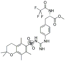 (S)-N-ALPHA-TRIFLUORACETYL-4-(2,2,5,7,8-PENTAMETHYLCHROMAN-6-SULFONYL-GUANIDINO)-PHENYLALANINE Struktur