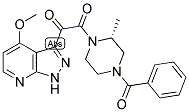 1-[4-BENZOYL-2(R)-METHYLPIPERAZIN-1-YL)-2-(4-METHOXY-1H-PYRAZOLO[3,4-B]PYRIDIN-3-YL)ETHANE-1,2-DIONE Struktur