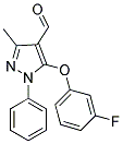 5-(3-FLUORO-PHENOXY)-3-METHYL-1-PHENYL-1H-PYRAZOLE-4-CARBALDEHYDE Struktur