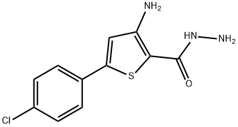 3-AMINO-5-(4-CHLOROPHENYL)THIOPHENE-2-CARBOHYDRAZIDE Struktur