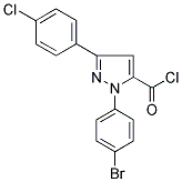 2-(4-BROMO-PHENYL)-5-(4-CHLORO-PHENYL)-2H-PYRAZOLE-3-CARBONYL CHLORIDE Struktur