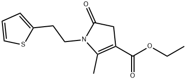 ETHYL 2-METHYL-5-OXO-1-[2-(2-THIENYL)ETHYL]-4,5-DIHYDRO-1H-PYRROLE-3-CARBOXYLATE Struktur