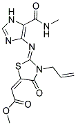 METHYL (2E)-[(2Z)-3-ALLYL-2-({5-[(METHYLAMINO)CARBONYL]-1H-IMIDAZOL-4-YL}IMINO)-4-OXO-1,3-THIAZOLIDIN-5-YLIDENE]ACETATE Struktur