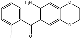 (7-AMINO-2,3-DIHYDRO-1,4-BENZODIOXIN-6-YL)(2-IODOPHENYL)METHANONE Struktur