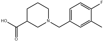 1-(4-FLUORO-3-METHYLBENZYL)PIPERIDINE-3-CARBOXYLIC ACID HYDROCHLORIDE Struktur