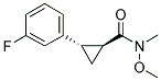 TRANS-2-(3-FLUOROPHENYL)-N-METHOXY-N-METHYLCYCLOPROPANECARBOXAMIDE Struktur