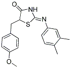 (2Z)-2-[(3,4-DIMETHYLPHENYL)IMINO]-5-(4-METHOXYBENZYL)-1,3-THIAZOLIDIN-4-ONE Struktur