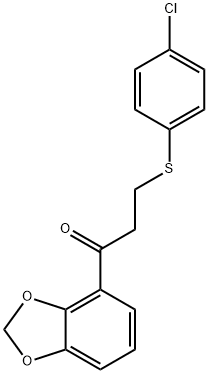 1-(1,3-BENZODIOXOL-4-YL)-3-[(4-CHLOROPHENYL)SULFANYL]-1-PROPANONE Struktur