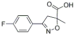 3-(4-FLUORO-PHENYL)-5-METHYL-4,5-DIHYDRO-ISOXAZOLE-5-CARBOXYLIC ACID Struktur