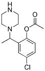 ACETIC ACID 4-CHLORO-2-(1-PIPERAZIN-1-YL-ETHYL)-PHENYL ESTER Struktur