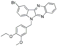 9-BROMO-6-(4-ETHOXY-3-METHOXYBENZYL)-6H-INDOLO[2,3-B]QUINOXALINE Struktur