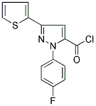 2-(4-FLUORO-PHENYL)-5-THIOPHEN-2-YL-2H-PYRAZOLE-3-CARBONYL CHLORIDE Struktur