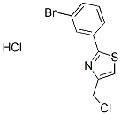 2-(3-BROMOPHENYL)-4-(CHLOROMETHYL)-1,3-THIAZOLE HYDROCHLORIDE Struktur