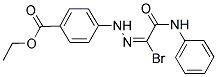 ETHYL 4-[(2E)-2-(2-ANILINO-1-BROMO-2-OXOETHYLIDENE)HYDRAZINO]BENZOATE Struktur