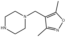 1-(3,5-DIMETHYL-ISOXAZOL-4-YLMETHYL)-PIPERAZINE Struktur