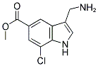 3-AMINOMETHYL-7-CHLORO-1H-INDOLE-5-CARBOXYLIC ACID METHYL ESTER Struktur