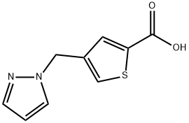 4-(1H-PYRAZOL-1-YLMETHYL)THIOPHENE-2-CARBOXYLIC ACID Struktur