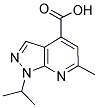 1-ISOPROPYL-6-METHYL-1H-PYRAZOLO[3,4-B]PYRIDINE-4-CARBOXYLIC ACID Struktur