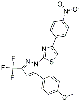 2-[5-(4-METHOXYPHENYL)-3-(TRIFLUOROMETHYL)-1H-PYRAZOL-1-YL]-4-(4-NITROPHENYL)-1,3-THIAZOLE Struktur