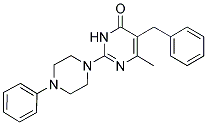 5-BENZYL-6-METHYL-2-(4-PHENYLPIPERAZIN-1-YL)PYRIMIDIN-4(3H)-ONE Struktur