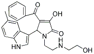 4-BENZOYL-3-HYDROXY-1-{2-[(2-HYDROXYETHYL)AMINO]ETHYL}-5-(5-METHYL-1H-INDOL-3-YL)-1,5-DIHYDRO-2H-PYRROL-2-ONE Struktur