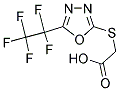 ([5-(1,1,2,2,2-PENTAFLUOROETHYL)-1,3,4-OXADIAZOL-2-YL]SULFANYL)ACETIC ACID Struktur