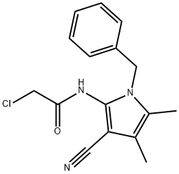 N-(1-BENZYL-3-CYANO-4,5-DIMETHYL-1H-PYRROL-2-YL)-2-CHLOROACETAMIDE Struktur