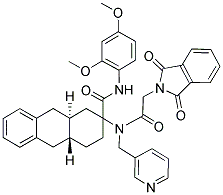 (4AR,9AS)-N-(2,4-DIMETHOXYPHENYL)-2-(2-(1,3-DIOXOISOINDOLIN-2-YL)-N-(PYRIDIN-3-YLMETHYL)ACETAMIDO)-1,2,3,4,4A,9,9A,10-OCTAHYDROANTHRACENE-2-CARBOXAMIDE Struktur